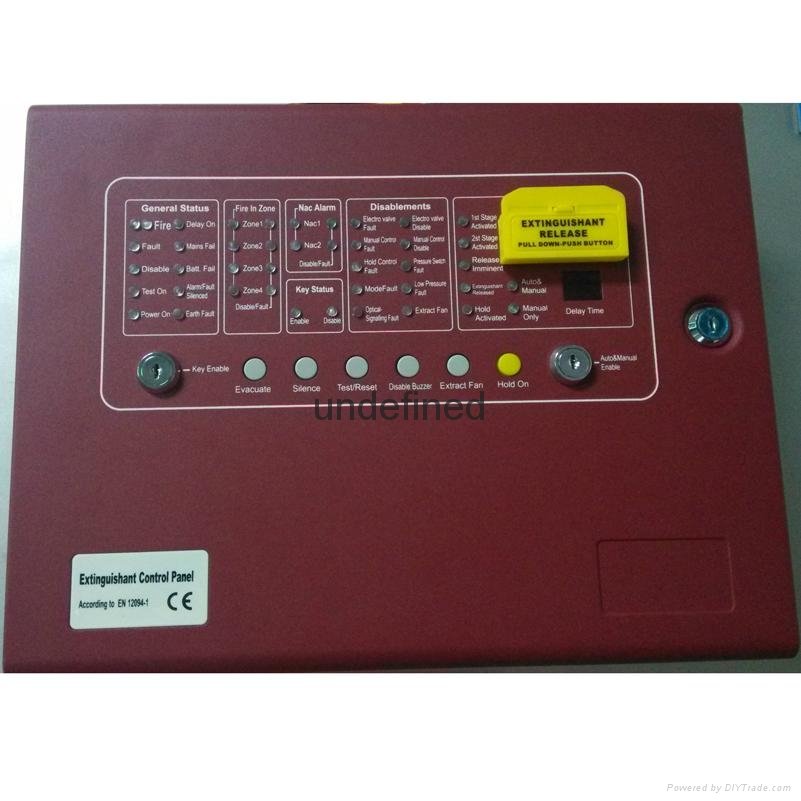 4 ZONE Gas fire controller AUTOMATIC EXTINGUISHER CONTROL PANEL