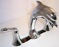 nickel chrome  dolphin baisn faucet double handles dolphin  faucet