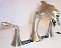 nickel chrome  dolphin baisn faucet double handles dolphin  faucet 2