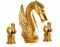 Gold finish PVD bathroom basin sink swan faucet SWAN TAP 2