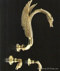 pvd ti- gold swan Shower faucet wall mounted swan tap