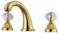 3pcs GOLD PVD finish crystal sink FAUCET 1