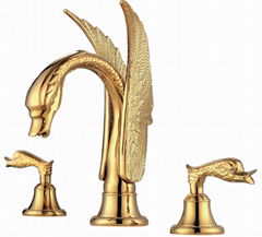 swan sink faucet  3ps widespread lavatory tap mixer faucet