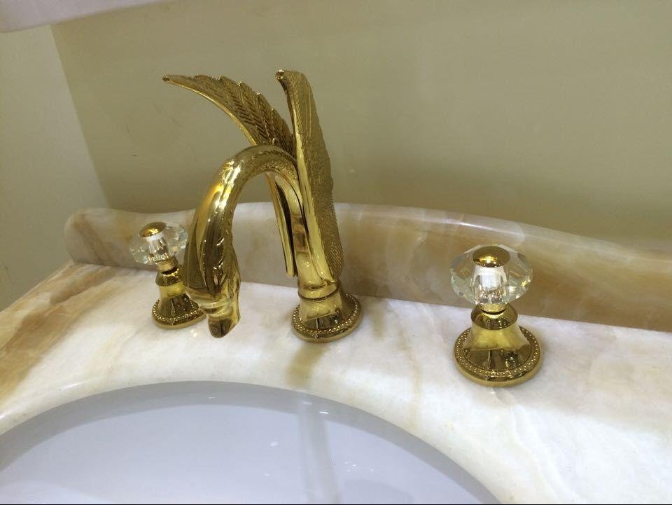 swan sink faucet  3ps widespread lavatory tap mixer faucet 2