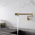 Pot Filler Folding kitchen Faucet Double Joint Swing Arm Wall Mount tap