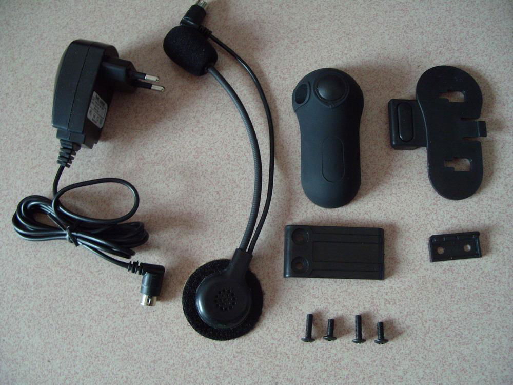 motorcycle bluetooth intercom helmet set 4