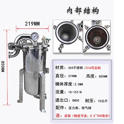 銷油漆塗料膠水電泳漆過濾304不鏽鋼頂入式袋式過濾器 2