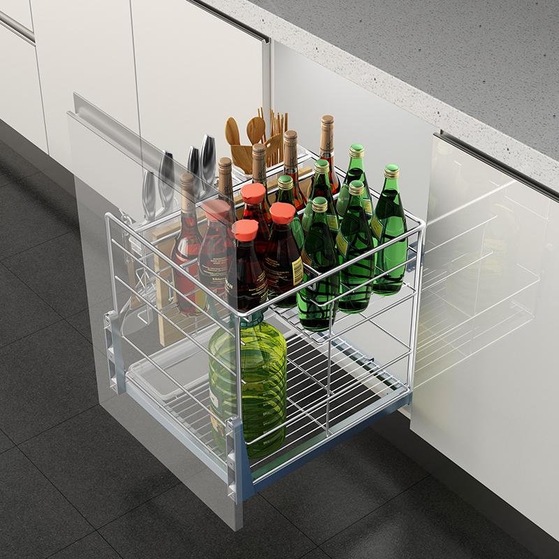 Multi-function cabinet storage pull out wire basket 2