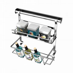 2 tiers stainless steel organizer spice rack