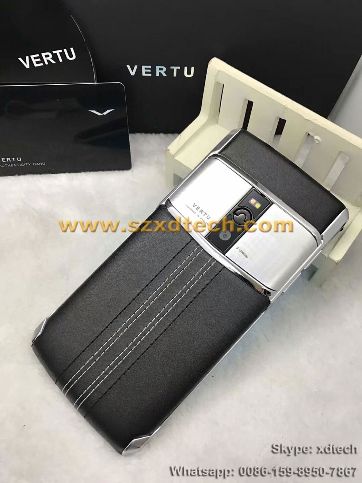 Copy Pure Jet Calf Leather 3+64GB Wireless Charge 4G, Vertu Touch, Luxury Phones 3