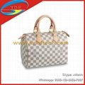 Louis Vuitton Handbags Speedy 25/30/35 Grid Monogram White Brown Avaliable