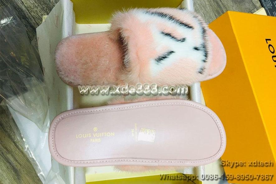 Louis Vuitton Mink Fur Slides Louis Vuitton Slippers Louis Vuitton Shoes - XD-LVS7 (China ...