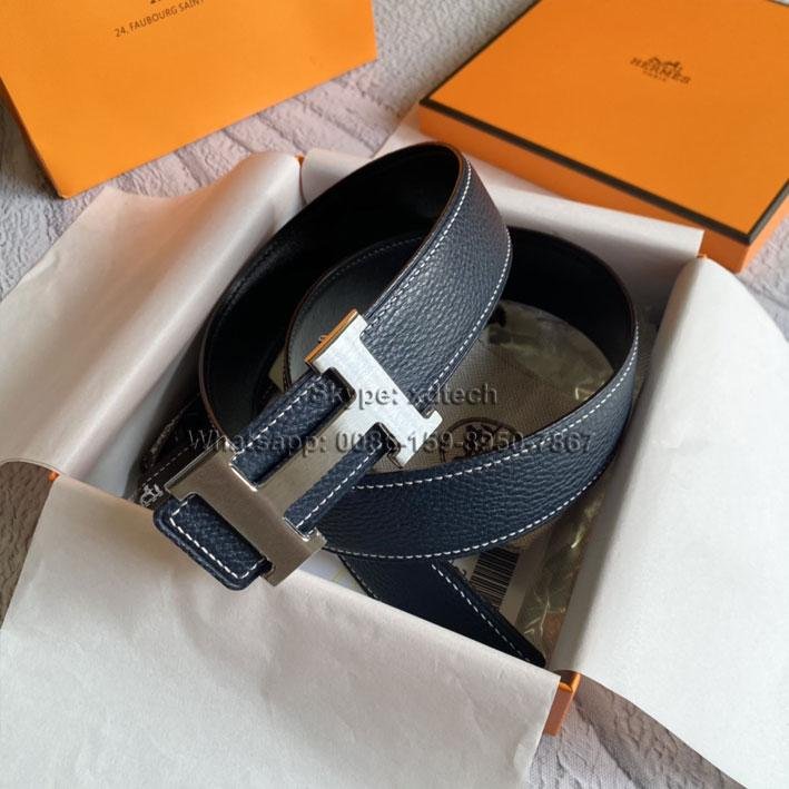 Hermès Belts, Classic H Logo Buckle, Different Leather Avaliable 3