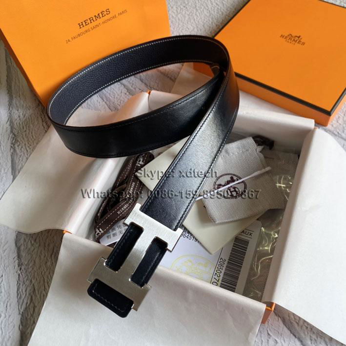 Hermès Belts, Classic H Logo Buckle, Different Leather Avaliable 5