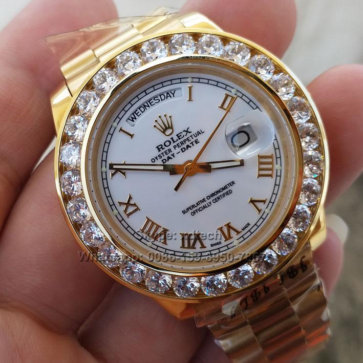 Rolex Wrists, Big Diamond Bezel Couple Wrists, All Colors