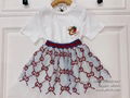 Beautiful Kids Skirts, Children Dress, White T-Shirt