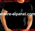 Hot EL Flashing Music Actived T-shirt EL Panel Night Inn