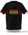 Hot EL Flashing Music Actived T-shirt EL Panel Night Inn