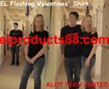 Hot EL Flashing Sweetie's Dress EL Glow T-shirt Lover Sensor Shirt ( HNR 00172 )