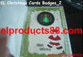 EL Flashing Christmas Card Badges EL Glow New Year Greeting Cards 