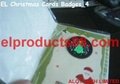 EL Flashing Christmas Card Badges EL Glow New Year Greeting Cards 