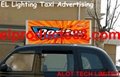 New EL Panel Glowing Taxi Cab Advertising Rental Car ADS EL Panel