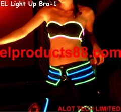 EL冷光霓虹發光舞臺演出燈光閃光胸罩內衣
