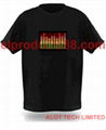 Hot EL Flashing Music Actived T-shirt EL Panel Night Inn