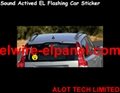 Sound Actived EL Flashing Car Sticker EL Panel