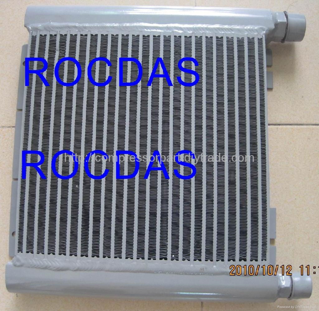 Air compressor air oil cooler