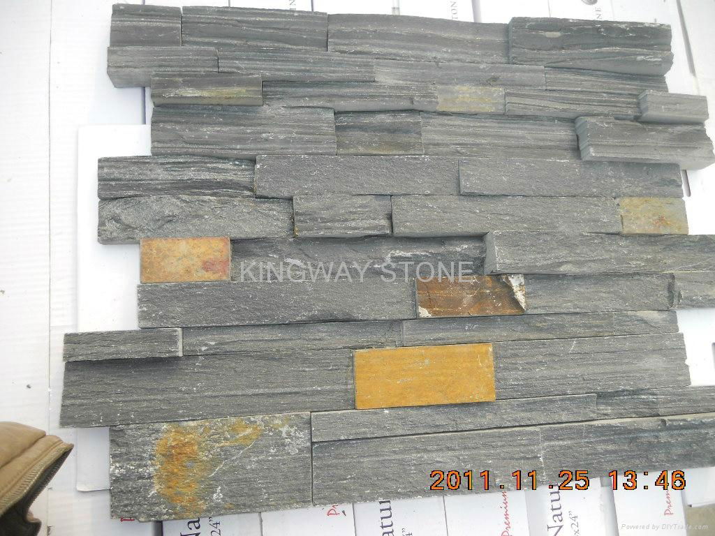 Charcoal grey ledgestone