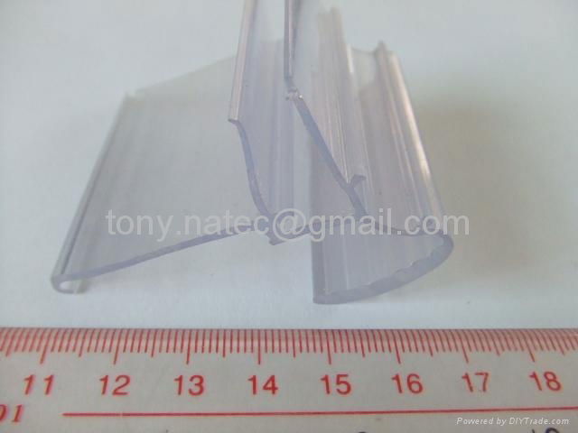 plastic profiles,PVC rail, PVC price tag, PVC price label,OEM or ODM  2