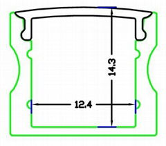 SLIM LINE 15mm profile,led strip profile,Surface mounted linear LED profile