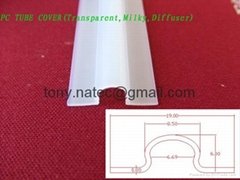 PC tube cover-V0, V2, PC opal disffuser cover,PC frosted cover