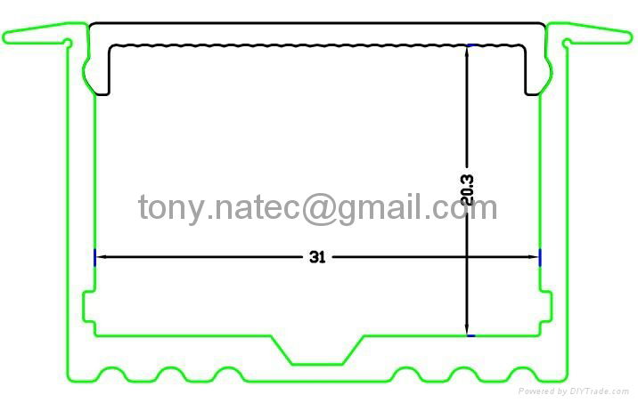 Master XL LED Strip Profile,Recessed Power line 35mm for ceiling LED lighting