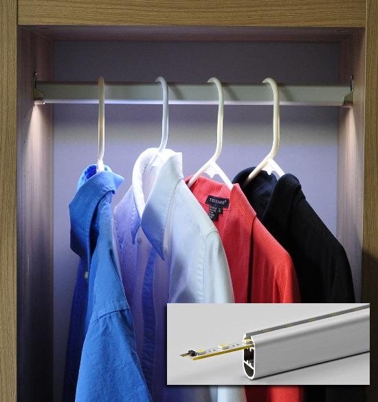 LED closet rod profiles, closet led profiles,LED wardrobe profile 4