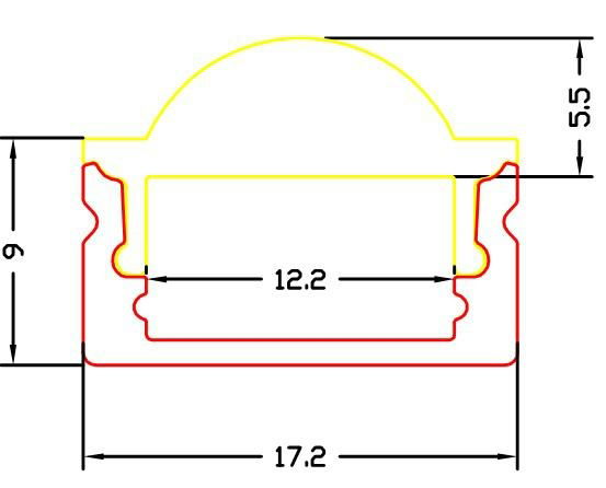 LED Extrusion cover,Linear lens profile,recessed led profile 2