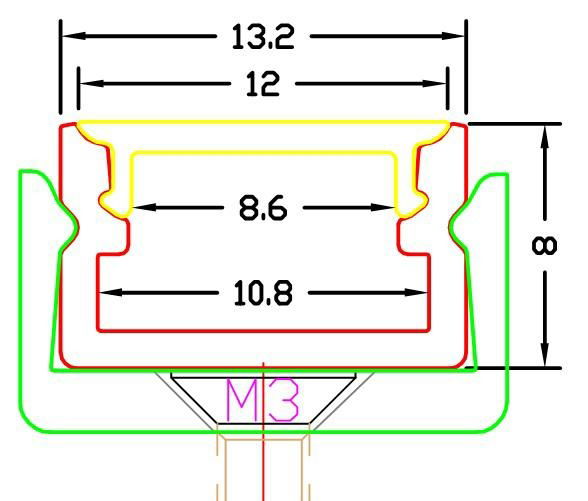 LED under cabinet profile,Surface mounted linear LED profile