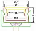 LED under cabinet profile,Surface mounted linear LED profile