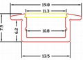 led recessed profile with frosted cover,led angled profile with opal cover 1