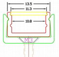 Aluminum LED Profile,pmma frost cover