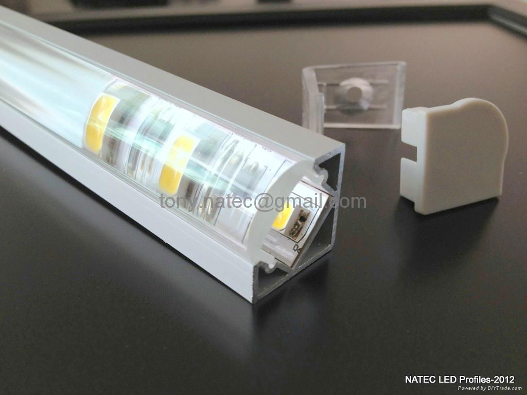 led lens profile with 45degree,led Wall profiles,led corner profile 4