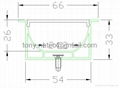 Quality Aluminum LED Profile recessed 66mm profile