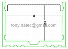 surface Power line 35x25mm for ceiling lighting, CoverLine Aluminium LED Profile