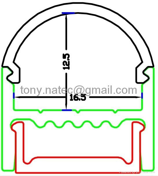 inner mounting channel for led profile,ALU LED Profile with Optional Diffuse