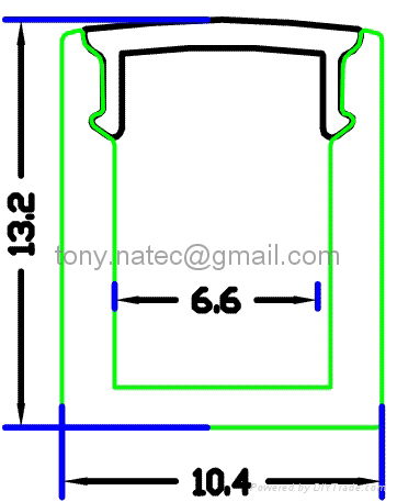 led strip aluminum extrusion, LED profile for shelves 2