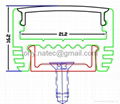 Surface mounting led profile for high