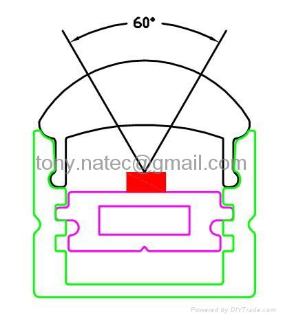  led lens profile with 60 degree,LED Track profiles,led Lens profile 5