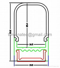 Aluminum LED Channel  with opal cover