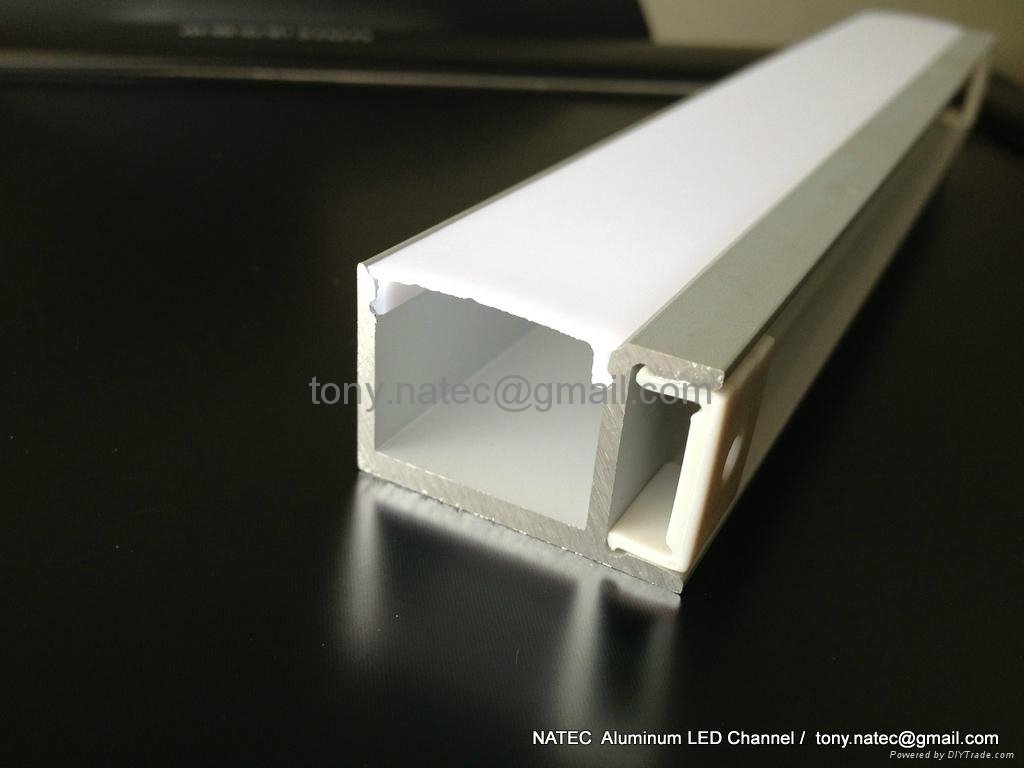 aluminium channel for LED light muffin mount with frosted lens difuser 